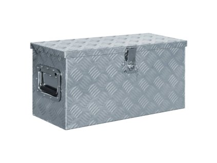 vidaXL Hliníkový box 61,5 x 26,5 x 30 cm stříbrný