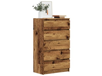 vidaXL Zásuvková komoda old wood 60 x 36 x 103 cm kompozitní dřevo