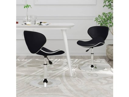 vidaXL Jídelní židle 2 ks černé umělá kůže