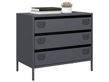 vidaXL Příborník antracitový 68x39x58,5 cm ocel válcovaná za studena