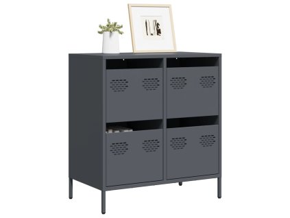 vidaXL Příborník antracitový 68x39x73,5 cm ocel válcovaná za studena