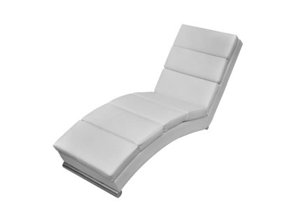 vidaXL Lenoška bílá umělá kůže