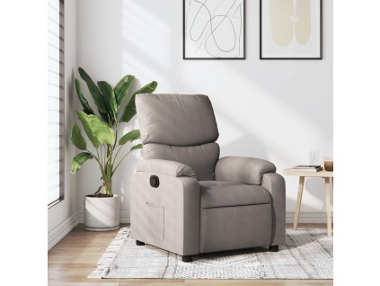 vidaXL Polohovací křeslo taupe textil