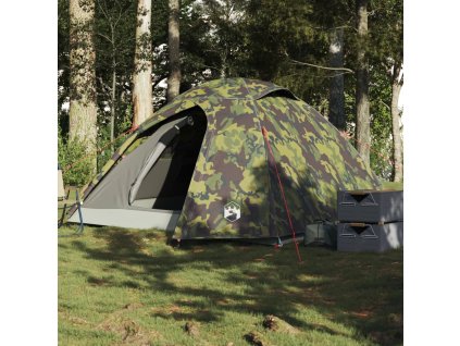 vidaXL Kempingový stan kopule pro 4 osoby maskáčový nepromokavý