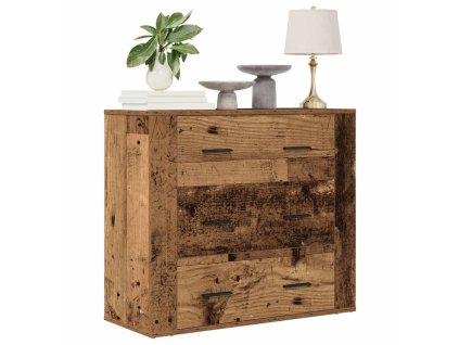 vidaXL Příborník old wood 80x33x70 cm kompozitní dřevo