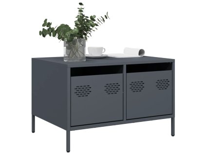 vidaXL TV skříňka antracitová 68x50x43,5 cm ocel válcovaná za studena