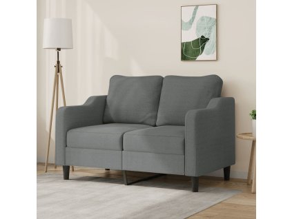 vidaXL 2místná pohovka tmavě šedá 120 cm textil