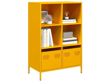 vidaXL Skříň hořčicově žlutá 68 x 39 x 103,5 cm ocel
