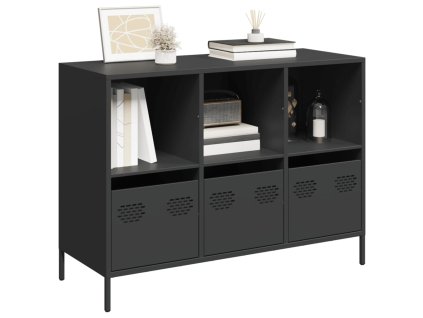 vidaXL Příborník černý 101,5 x 39 x 73,5 cm ocel válcovaná za studena