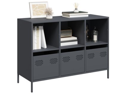 vidaXL Příborník antracitový 101,5x39x73,5cm ocel válcovaná za studena