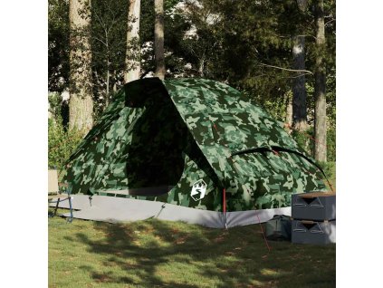 vidaXL Kempingový stan kopule pro 4 osoby maskáčový nepromokavý