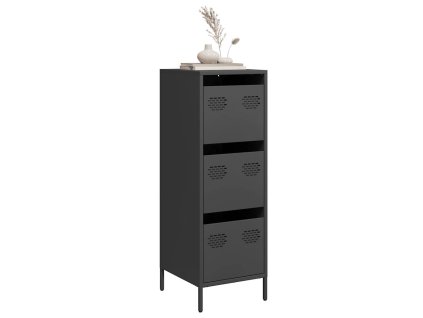 vidaXL Skříň černá 39 x 35 x 103,5 cm ocel