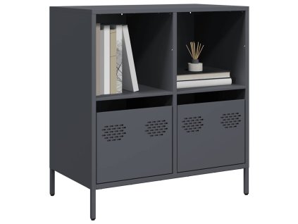 vidaXL Příborník antracitový 68x39x73,5 cm ocel válcovaná za studena