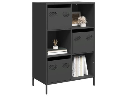 vidaXL Skříň černá 68 x 39 x 103,5 cm ocel