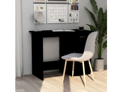 vidaXL Psací stůl černý 100 x 50 x 76 cm dřevotříska