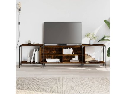 vidaXL TV skříňka kouřový dub 203 x 37 x 50 cm kompozitní dřevo