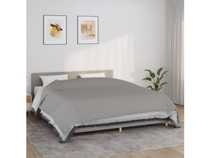 vidaXL Zátěžová deka šedá 235 x 290 cm 11 kg textil