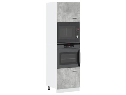 vidaXL Mikrovlnná skříňka "Lyon" betonově šedá 60 x 57 x 207 cm, dřevěné