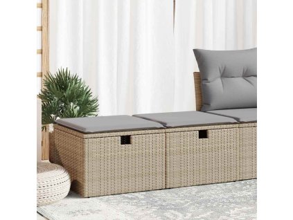 vidaXL 2dílná zahradní sestava s poduškami béžová polyratan akácie