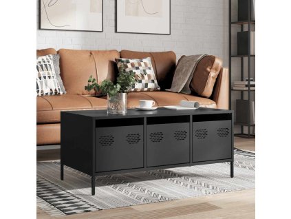 vidaXL Konferenční stolek černý 101,5 x 50 x 43,5 cm ocel