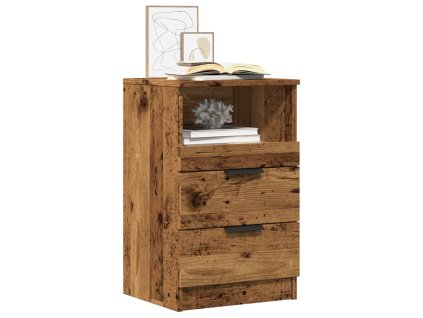 vidaXL Noční stolky 2 ks old wood 40 x 36 x 65 cm kompozitní dřevo