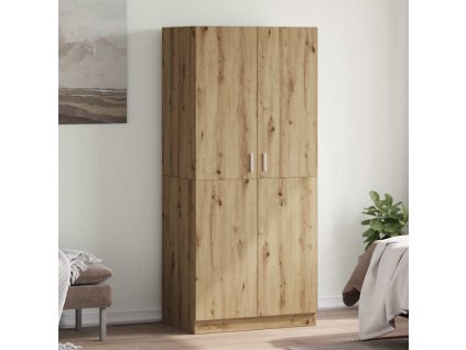 vidaXL Šatní skříň dub artisan 90 x 52 x 200 cm kompozitní dřevo