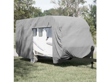 vidaXL Krycí plachta na karavan šedá 460x250x220 cm netkaná textilie