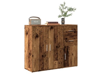 vidaXL Příborník old wood 91 x 29,5 x 75 cm kompozitní dřevo