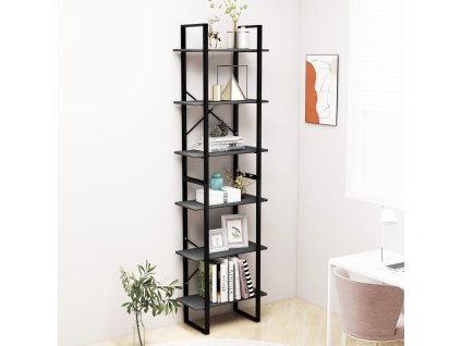 vidaXL Úložný regál šedý 60 x 30 x 210 cm masivní borové dřevo