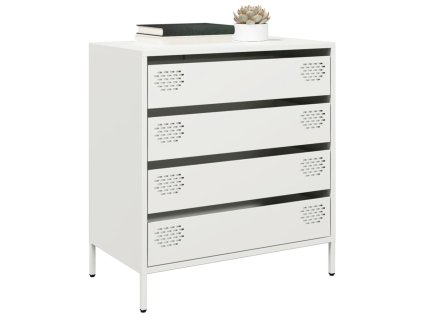 vidaXL Příborník bílý 68 x 39 x 73,5 cm ocel válcovaná za studena