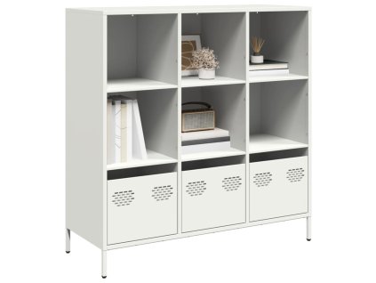 vidaXL Skříň bílá 101,5 x 39 x 103,5 cm ocel