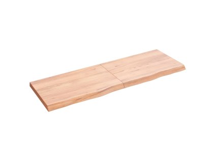 vidaXL Nástěnná police hnědá 120x40x(2-4)cm ošetřený masivní dub