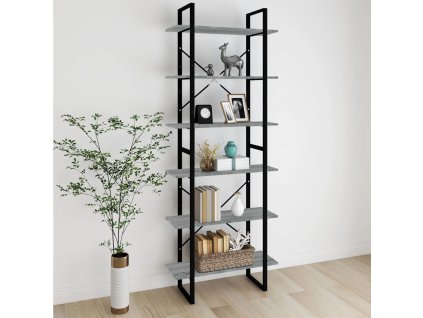 vidaXL Vysoký regál šedý sonoma 100 x 30 x 210 cm kompozitní dřevo