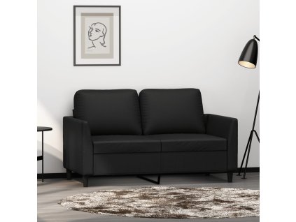 vidaXL 2místná pohovka černá 120 cm umělá kůže