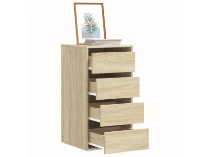 vidaXL Rohová zásuvková komoda dub sonoma 40 x 41 x 76 cm kompozit