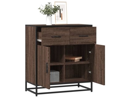 vidaXL Příborník hnědý dub 68x35x76 cm kompozitní dřevo