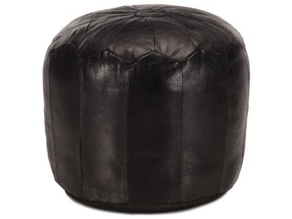 vidaXL Sedací puf černý 40 x 35 cm pravá kozí kůže