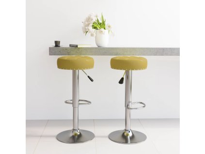 vidaXL Barové židle 2 ks zelené textil