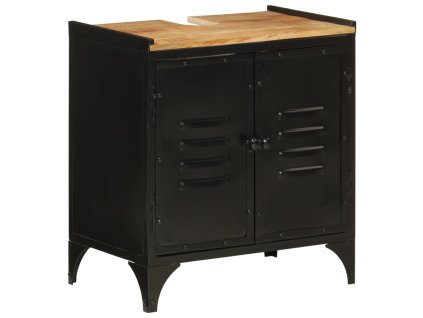 vidaXL Koupelnová skříňka pod umyvadlo 55x35x60 cm železo a mangovník