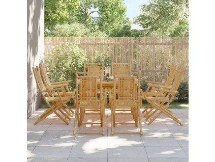 vidaXL Skládací zahradní židle 8 ks 53 x 66 x 99 cm bambus