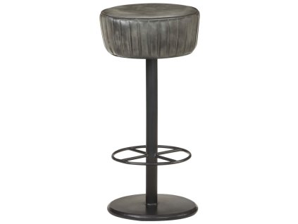 vidaXL Barová stolička šedá s ošoupáním pravá kůže