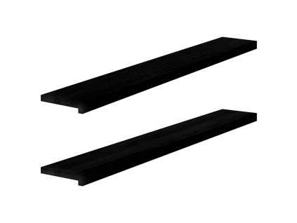 vidaXL Okenní parapety 2ks tmavě hnědé 140x20x2cm masivní dub