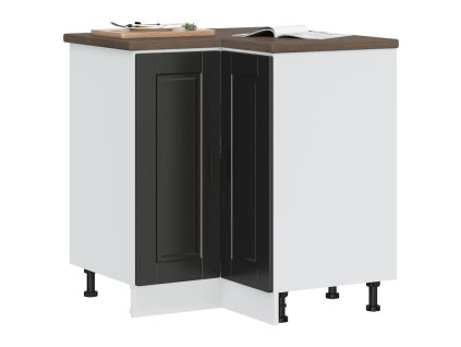 vidaXL Kuchyňská rohová skříňka "Porto" černý kompozitní dřevo