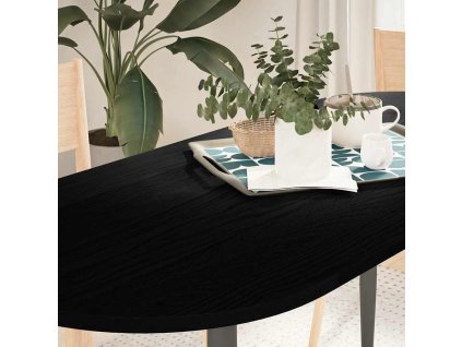 vidaXL Stolní deska tmavě hnědá 140x60x2 cm masivní dub oválný