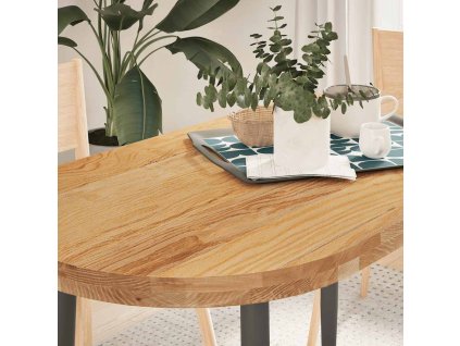 vidaXL Stolní deska světle hnědá 120x60x4 cm masivní dub oválný