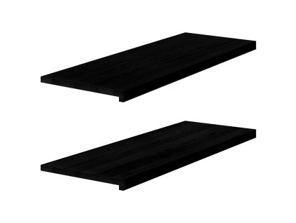 vidaXL Okenní parapety 2ks tmavě hnědé 110x40x2 cm masivní dub