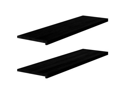 vidaXL Okenní parapety 2ks tmavě hnědé 140x40x2 cm masivní dub