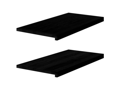 vidaXL Okenní parapety 2ks tmavě hnědé 80x40x2 cm masivní dub