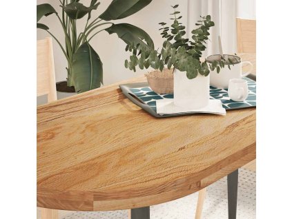 vidaXL Stolní deska světle hnědá 140x60x4 cm masivní dub oválný