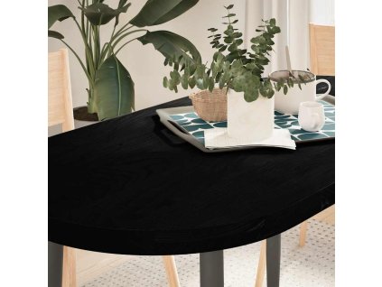 vidaXL Stolní deska tmavě hnědá 120x60x4 cm masivní dub oválný
